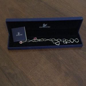 Swarovski Heart Charm Bracelet